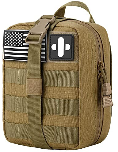 MEQI Medizinische Molle Taktische Tasche, EMT Erste-Hilfe-IFAK Rip-Away-Tasche für Camping, Jagd, Wandern, Zuhause, Auto und Abenteuer