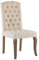 vidaXL 2X Esszimmerstuhl Küchenstuhl Polsterstuhl Wohnzimmerstuhl Stuhl Set Essstuhl Stühle Esszimmerstühle Hochlehner Beige Leinenoptik Stoff