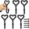 VCRANONR 5 Stück Garderobenhaken mit 5 Schrauben Kleiderhaken Wand Vintage Gusseisen Wandhaken/Metallhaken Vintage Herz Kleiderhaken Wand Schwarz für Schlafzimmer Garten Schrank Garderoben Haken