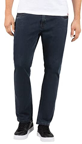 Timezone Herren Slim EduardoTZ Jeans, Black Blue wash, 36/32