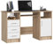 AKORD Schreibtisch ANA 124 cm | mit 1 Tür und 3 Schubladen | Office Desk | Computertisch | Bürotisch | PC-Schreibtisch | B124 x H74 x T52 cm | Gewicht 46,40 kg | Sonoma Eiche/Weiß