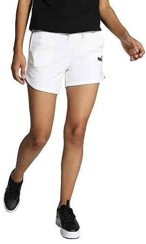 PUMA ESS 5 High Waist Shorts TR┃Sporthose für Damen, Weiß, S