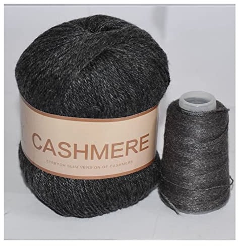WKXCTS Cashmere-Garn Häkeln Handgestrickte Kaschmir-Strickwolle-Yarny-Schal-Handweben-Fadengarne 70gramme (Color : 613)