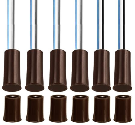 GUUZI 6 set NO/NC Cablaggio Interruttore Magnetico Sensore per Porta da Incasso Contatto per Finestra Nascosta Interruttore Reed per Controllo Accessi Sostituisci Sistema di Allarme (Marrone)