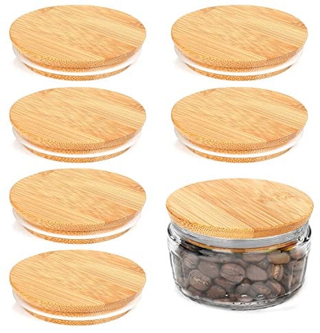 Gü Bamboo Lids for Pots & Jars - Airtight, Silicone Sealed, 6 Pack