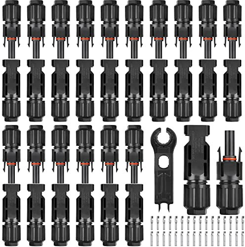16 Paar Solarstecker,Selizo IP67 Stecker Solarpanel Stecker Männlich/Weiblich Solarpanel Kabelstecker, Solar Verbinder, Photovoltaik Steckverbinder für 2.5/4/6 mm² Solarpanel PV (16)