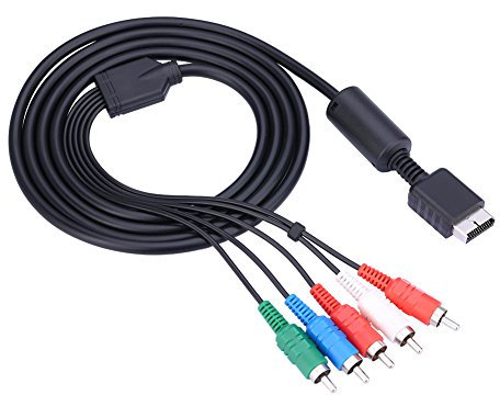 Elprico Cable de Audio Vedio para Playstation PS2 PS3, Cable AV Cable de Audio de Video Componente HD, Conexión a HDTV o EDTV