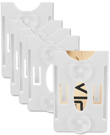 5 Uds., Soporte para Tarjeta IC, Funda para Pantalla de Tarjeta de Parabrisas, Funda para Tarjeta para GestióN de VehíCulos de Personal Comunitario (con ventosa)