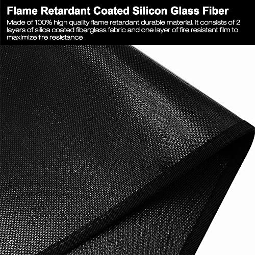 Gobesty Funkenschutzplatte Für Kaminofen, Feuerfeste Bodenschutzmatte, Kaminbodenplatte, Feuerfeste Matte Flammschutzmatte, Bodenschutz für Ofen und Kamin Zum Schutz Des Bodens Vor Funken 80x50cm