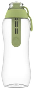 Dafi Botella Filtrante de Agua con un Filtro de Carbón Activado 0,3L, Pistacho - sin BPA, Elimina el sabor y el olor a cloro - para la Escuela, el Gimnasio, los Viajes - Botella Filtradora de Agua