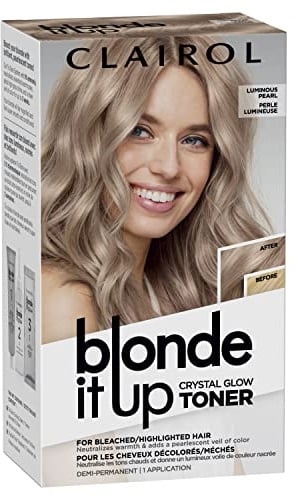 Clairol Blonde It Up Crystal Glow Toners Demi-Permanent Hair Dye, Luminous Pearl Hair Color | Ammonia Free | Add Pearlescent Tones to Pre-Lightened Shades | Neutralizes Warmth | Pack of 1