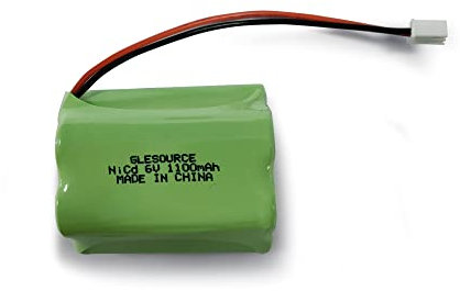 GLESOURCE AA 6V 1100mAh Battery with XH Connector for Solar Outdoor Light Security Light Amphibious Stunt RC Car (1 Pack)