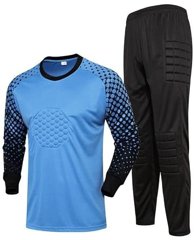 Lengender Football Goalkeeper Jersey Boy Goalkeeper Set Long Sleeve T-shirt Pants Jogging Sports 4-13 Years Old