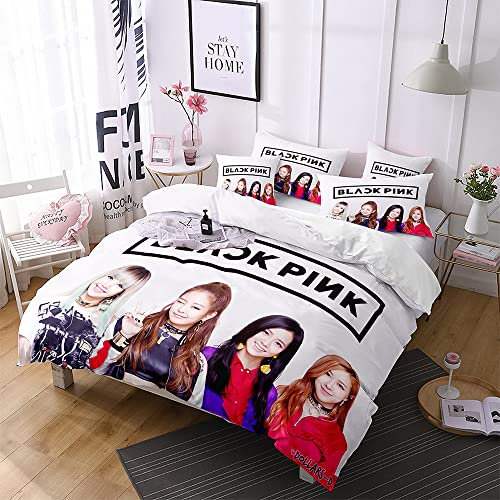 Zbeiba Bettwäsche 135x200 cm,Kinder Bettbezug Set 3 Teilig Bettbezug Kopfkissenbezug,Microfaser Bettbezüge mit Reißverschluss(11B5,135x200+2 * 80x80)