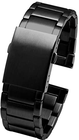 KKFAUS Edelstahl-Uhrenarmband für Diesel DZ4316 DZ7395 7305 4209 4215 Herren-Uhrenarmband aus massivem Metall, 24 mm, 26 mm, 28 mm, 30 mm, 24 mm, Achat