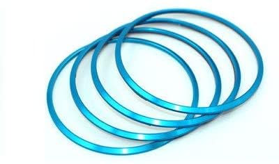 BizTech Lot de 4 cache-autocollants en aluminium – Compatible avec les jantes en alliage BMW de 68 mm avec emblème de capuchons de moyeu central – Bleu (Bleu)