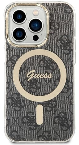 GUESS CG Mobile Schutzhülle für iPhone 15 Pro Max, kompatibel mit MagSafe IML 4G, Hartschale, Kratzfest, sturzfest, vollständiger schlanker Stoßstangenschutz, Rückabdeckung für iPhone 15 Pro Max 6,7