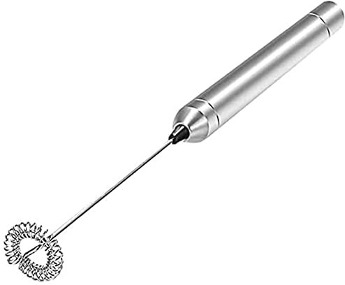Peowuieu Electric Milk Frother Rod Stainless Steel Handy Milk Frother Battery Operation