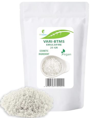 Emulgator Vari-btms 25 gr – Natürlichen Ursprungs | Verwendung als Inhaltsstoff für Kosmetika | Wird in Spülungen, Cremeshampoos und Haarmasken verwendet