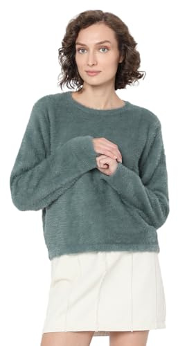 VERO MODA Damen Vmalina Ls O-Neck Boxy Pullover Boo Strickpullover