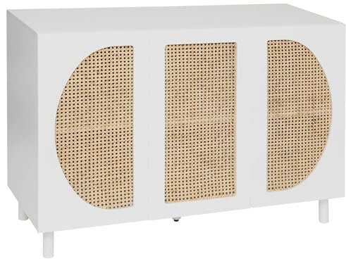 Atmosphera - Buffet 3 Portes Cabras 120x85cm Blanc