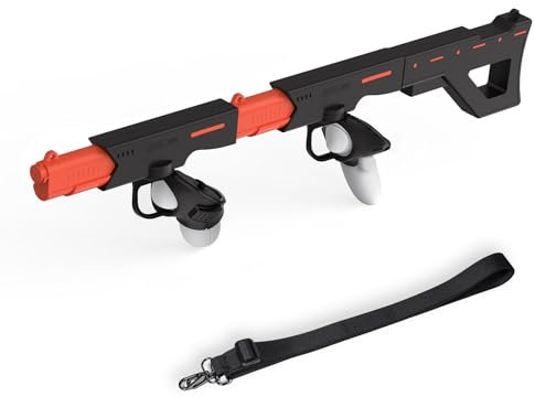 LICHIFIT Soporte magnético VR Ametralladora/Modelo de Pistola Soporte para Meta Quest 3 Mango Soporte de Soporte de Culata de liberación rápida para Oculus Quest 3 Accesorios del Juego de Disparos