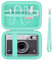 Supmay Hard Carrying Case for Fujifilm Instax Mini EVO 2-in-1 Photo Camera, Instax Mini Printer Travel Storage Case with Mesh Pocket Can Store USB Cables, Film or Other Small Accessories, Green