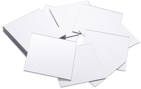 Hariendny 25 Mini Square Mirrors - Adhesive Craft Mirror Tiles for Wall, Door & Home Decorations (3 Inches)