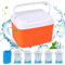 Mini Cooler, 5qt Insulated Small Hard Cooler, Portable Small Ice Chest with Handles, Mini Cooler Lunch Box for Beach Picnic Camping, Orange Small Hard Cooler