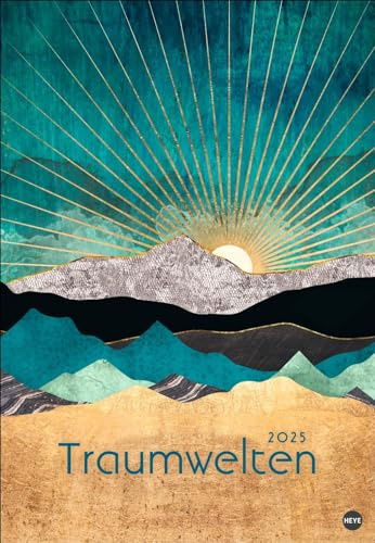 Traumwelten - Posterkalender 2025 - Heye-Verlag - Wandkalender mit schönsten Tier- und Landschaftsmotive - 37 cm x 53,5 cm