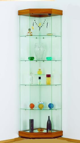 Eckvitrine Art. VM2006AT Nussbaum dunkel