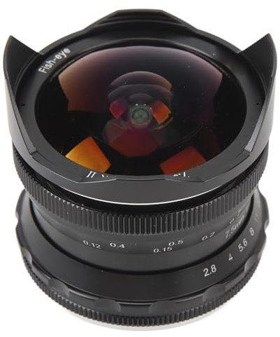 Fisheye-Objektiv für FX-Mount, 7,5 Mm F2,8 II Ultraweitwinkel-Fisheye-Objektiv, Manuelles APS-C-Festobjektiv, Mehrschichtige Beschichtung, für FX-Mount-, für X A1, X A2, X A3, X