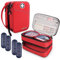 MEDMAX Enfriador Bolsa de Insulina 4 Paquetes de Hielo, Grande Organizador de Medicamentos, Aislado Estuche con Bolsa Adicional para Bolígrafos de Insulina u Otros Suministros para Diabéticos, (Rojo)