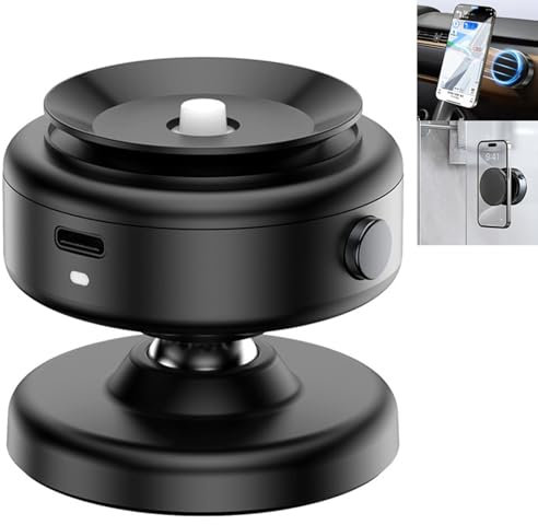 CHENRI Horizum Suction Phone Tripod, Electric Vacuum Magnetic Phone Holder With 360 Degree Rotation, Mount for Car and Smooth Surface (Black)