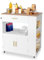 VA-Cerulean Carrito de cocina, isla de cocina con cajón y encimera, armario de cocina con ruedas, carrito de madera, carrito de cocina, carrito de cocina, color blanco, 75 x 46 x 92,5 cm