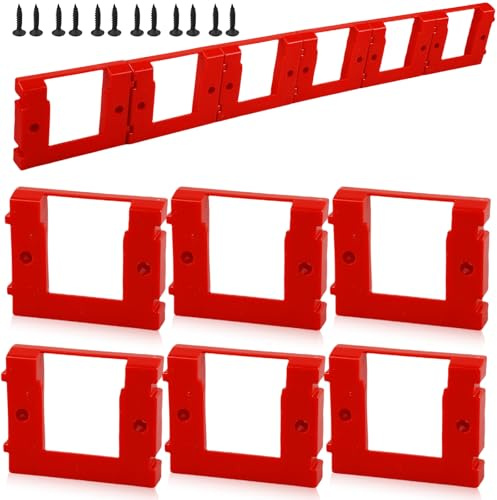 6PCS Akku Wandhalterung AkkuHalterung, Wandhalterung Akku-Dockhalterung für Einhell Power X-Change für Milwaukee, Akkuhalter für M18 18V(mit 12 Schrauben, Keine Batterie)