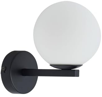 Lucande Wandleuchte, Wandlampe Bad Bidolo (spritzwassergeschützt in Schwarz aus Metall (1 flammig G9) - Wandleuchten Spiegelleuchte Badezimmer Wandbeleuchtung Badezimmerleuchte