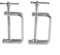 Lot de 2 serre-joints en C de 50 à 100 mm, en alliage d'acier pour bois, plastique, perçage, fixation, métal, pierre, serrage portable (0-85 mm)