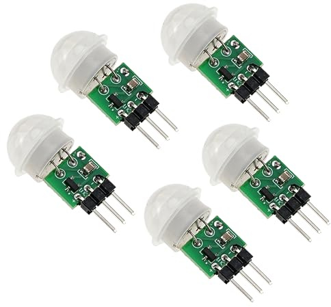 A-DIGISHUO 5Pcs IR Human Sensor AM312 Mini Detector Module HC-SR312 Pyroelectric Infrared PIR Motion Automatic Detector DC 2.7 to 12V for Ar duino 2 A1U2