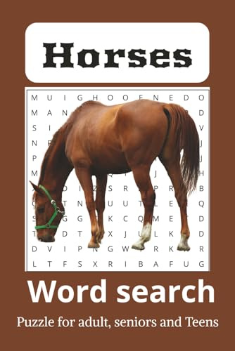 Horse Word Search Puzzle Book: Word Searches with Easy to read Print about Horseback Riding Horse Riding and more | 6x9 inches, 110 pages | 50+ puzzles .....Gift for Vacation, Holidays and Free Time