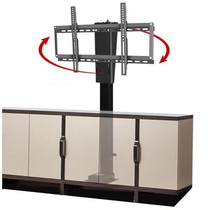 Support De Plancher TV - Ascenseur TV Électrique Télescopique, Rotation Manuelle À 360° vers La Gauche Et La Droite, Convient Aux Écrans LED De 26 À 70 Pouces, avec Charge De 60 Kg/132 LB