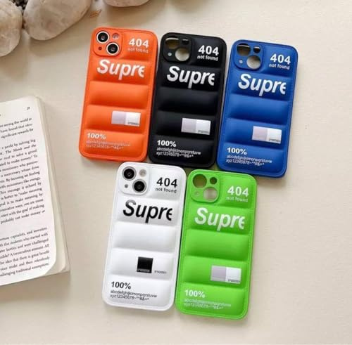 Handyhülle Hülle für iPhone kreative Kratzfeste Schutzhülle 3D Puffer Handy Vollschutz Abdeckung kratzfestes Cover für Apple (Schwarz, iPhone 14)