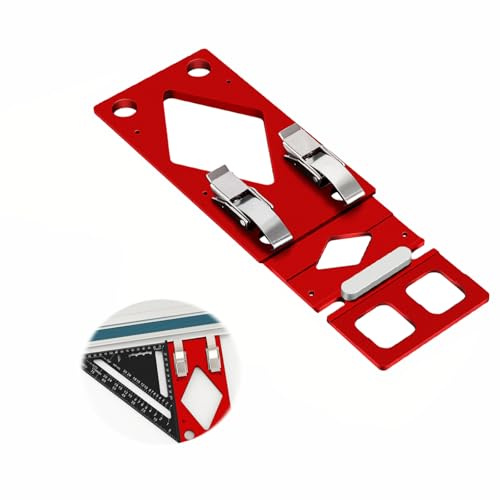 90 Degree Circular Saw Guide Rail Square, 300mm Aluminium Alloy Angle Board with Quick Release Clamps, Accurate Carpentry Tool Compatible with Makita, Festool, Powertec & WEN