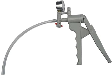 FewNvWa Pompa a Vuoto Manuale con Tubo Flessibile, Grigia, Accessorio per Esperimenti Scientifici