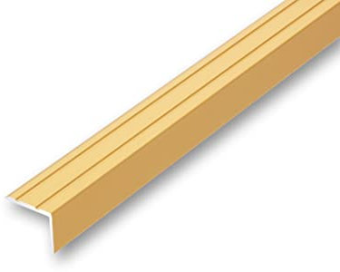(8,34EUR/m) 25 x 20 x 800 mm Treppenwinkel goldfarben selbstklebend Treppenkantenprofil Treppenkante