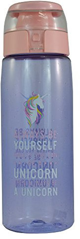 Papillon Collection Unicorn Glitter Water/Drinking Bottle - Always Be Yourself