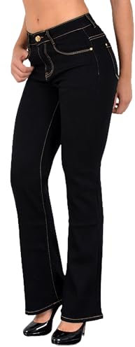 ESRA Bootcut Jeans Damen High Waist Wide Leg Jeans Damen Stretch