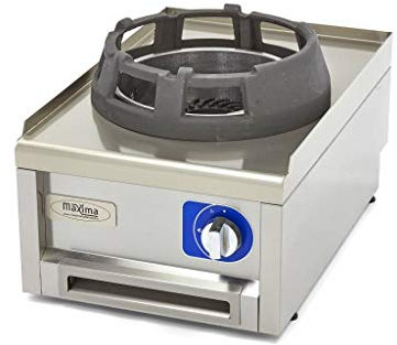 Maxima Cuisinière à wok gastro - Diamètre : 28 cm - Anneau de cuisson - Profondeur : 60 cm - Gaz