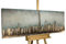 KunstLoft Metallbild 3D | 100% HANDGEFERTIGT | 150x50x4cm | Wandbild Metall Deko 'Klang der Stadt' | Stadt Häuser | Schwarz Grau | Metall Wanddeko Wohnzimmer
