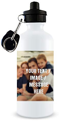 Getagift Personalised with your own Text/Image/Any Name themed 500 ml Sports Gym School Drinks Water Bottle.
